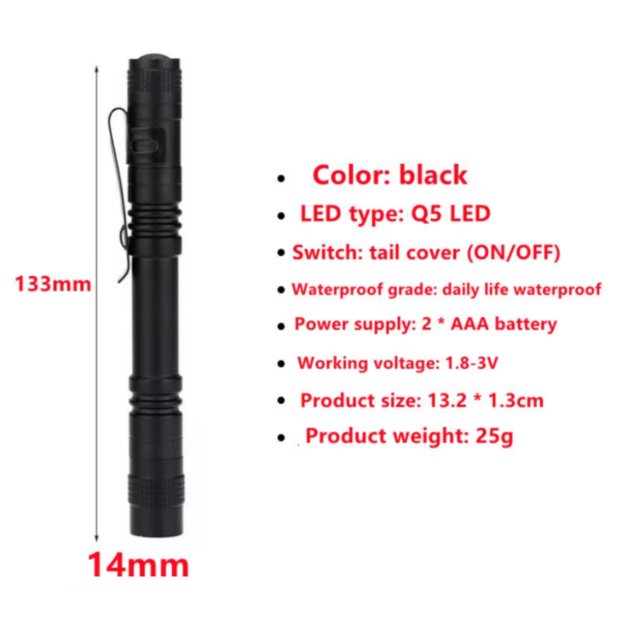 MunLii – Mini lampe de poche Portable à LED, torche ultra-lumineuse, haute luminosité, pour Camping 