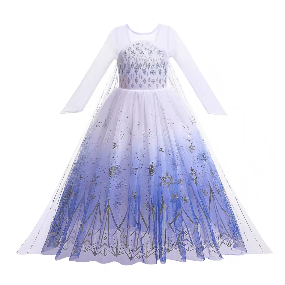 Elsa Anna enfant princesse filles robe Rapunzal enfants Cosplay Halloween robes enfants Costume robe