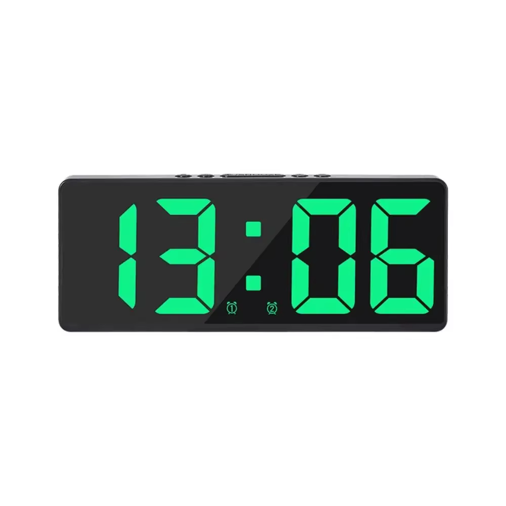 Numéro créatif horloge couleur veilleuse température calendrier réveil LED grand nombre horloge élec