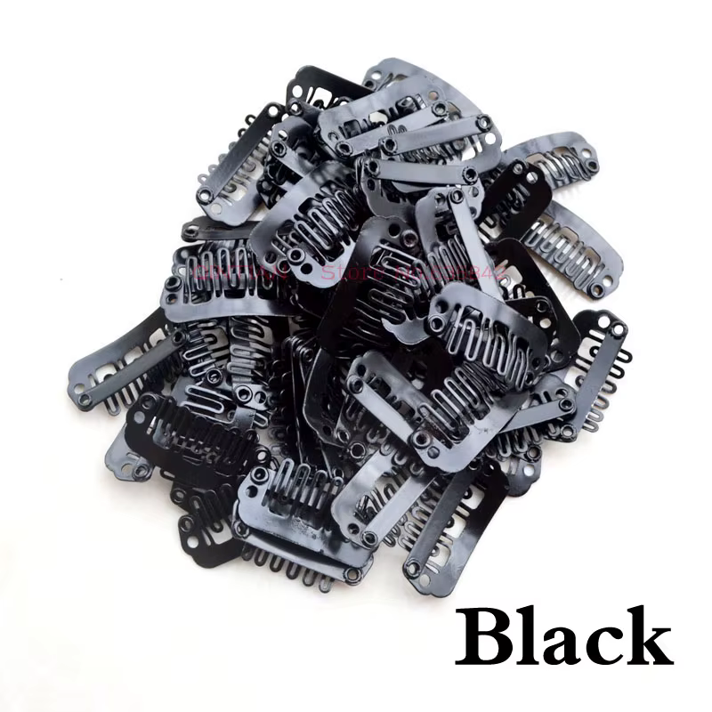 Mini pinces pour extension de cheveux, 100 pièces, 23mm, peignes en acier inoxydable, pour perruque,