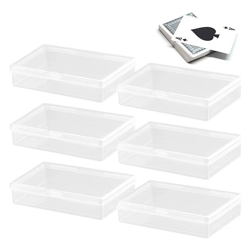 Boîte transparente pour cartes à jouer, étui pour cartes à collectionner, boîte de rangement pour ca