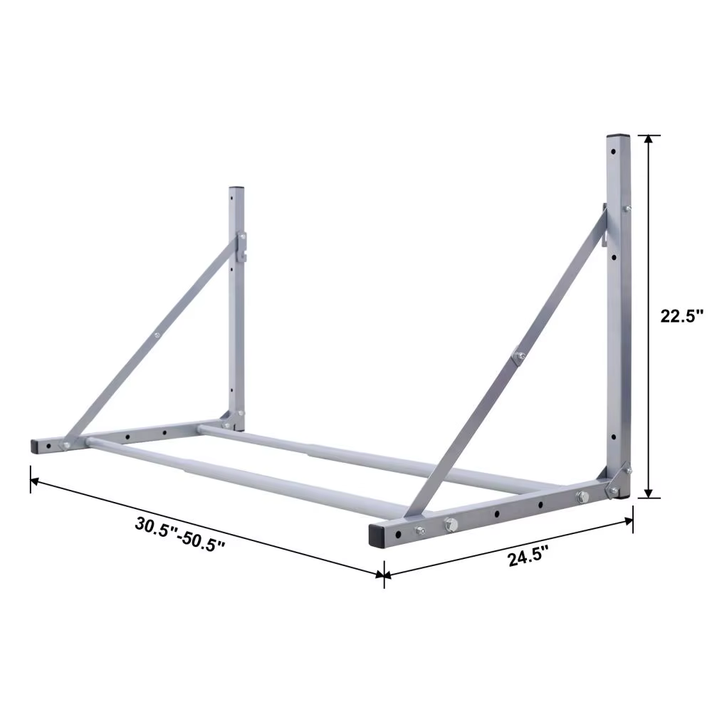 Dreamzon-Rangement mural pliable, 30.5 à 50.5 amarans de large, supporte 300 livres, argent