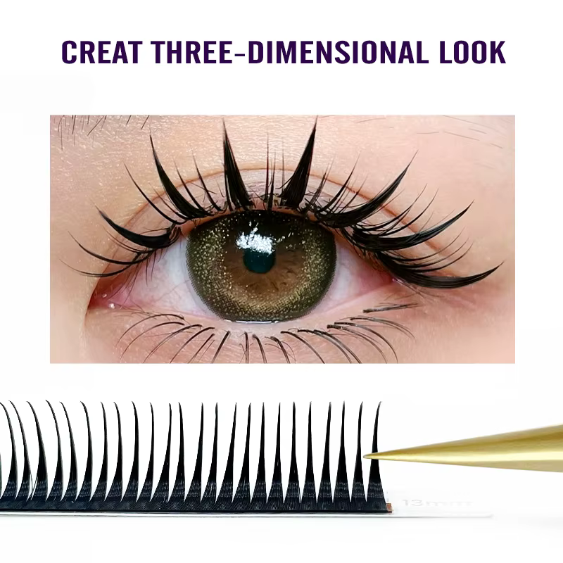 NATUHANA nouveau 0.07mm Extension de cils humides Manga vaporeux Cosplay Type pointes Extensions de 