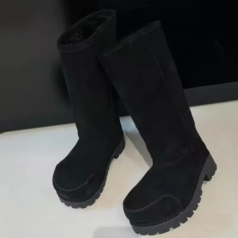 Careaymade-Style d'hiver moche mignon grosse tête bottes de neige pain bottes hommes femmes fond épa