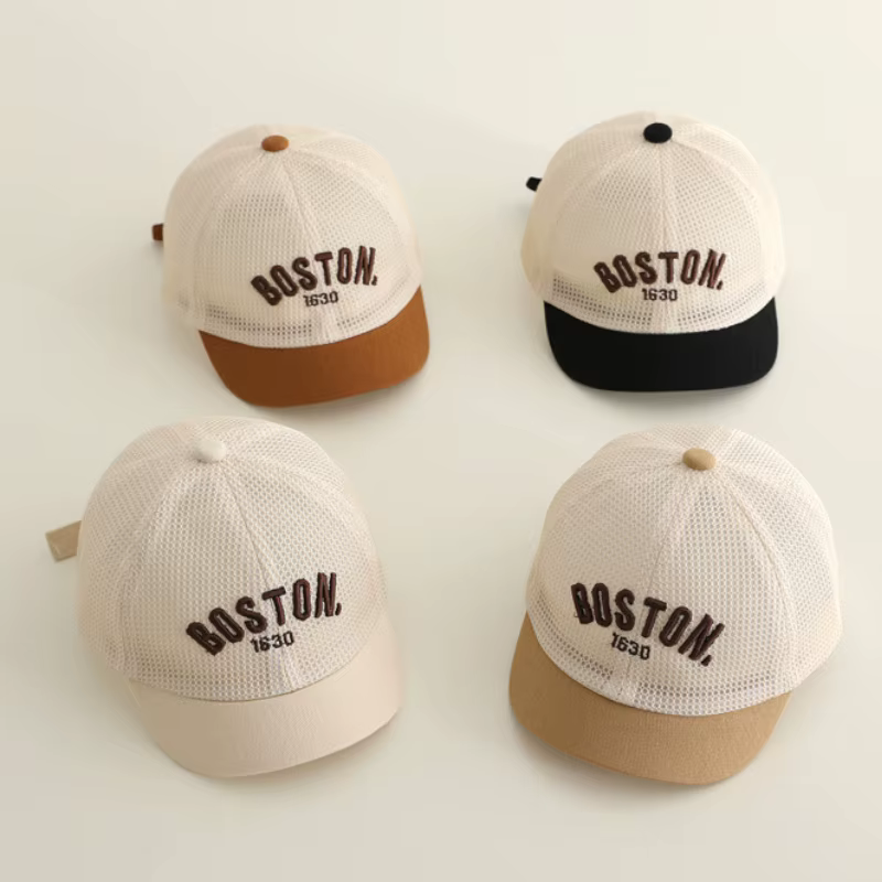 Casquette de baseball brodée pour bébé, respirante en maille, pour l'été, chapeau de soleil pour tou