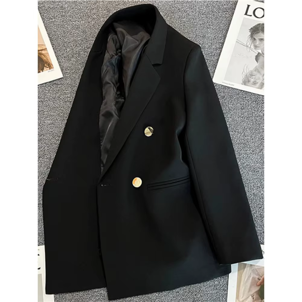 Femmes costume Blazer élégant manteau 2025 printemps automne mode coréenne Blazer luxe Double bouton