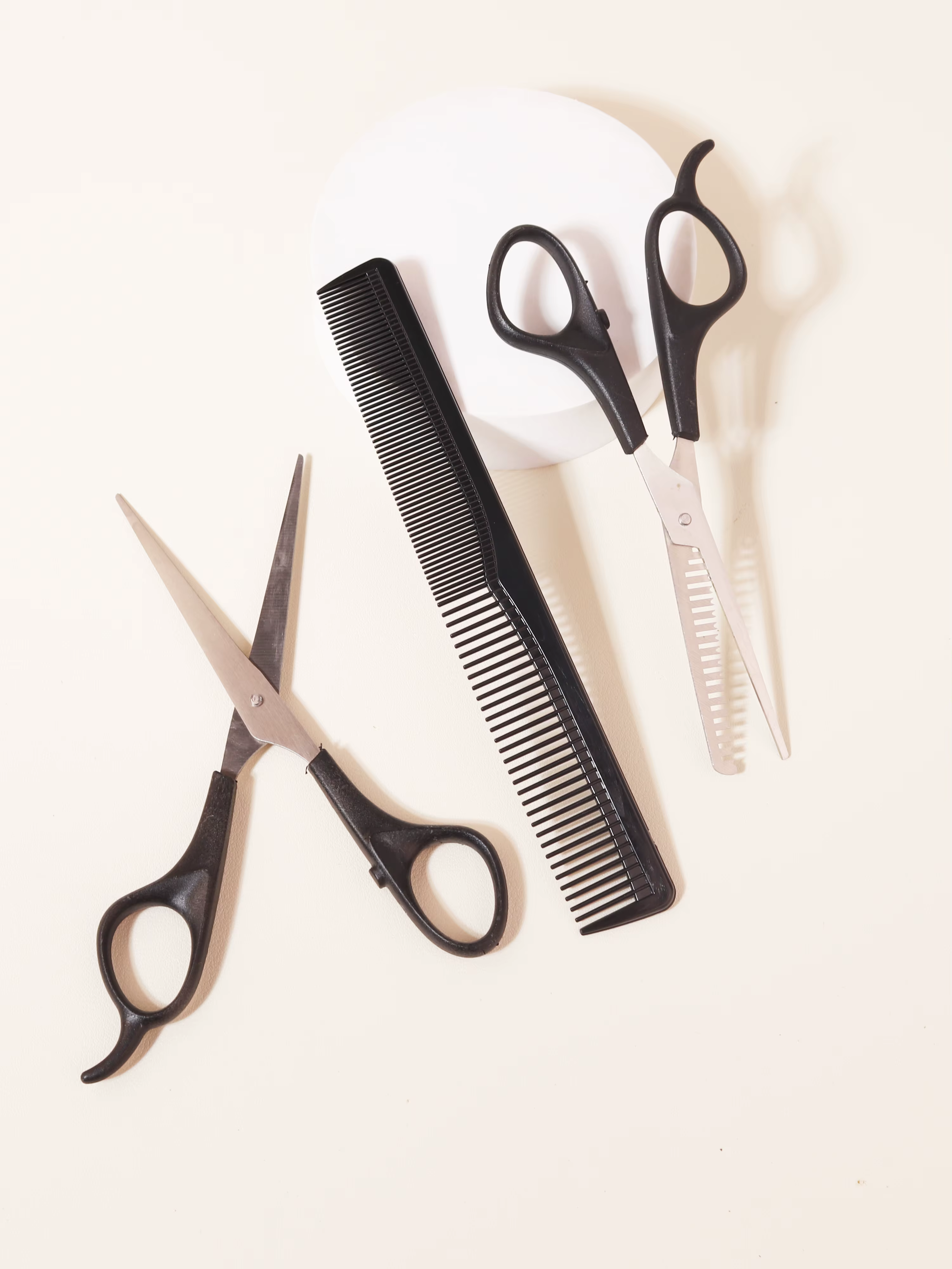 Ensembles de ciseaux 3 pièces-convient pour amincir et coiffer les cheveux-pour hommes et femmes pou