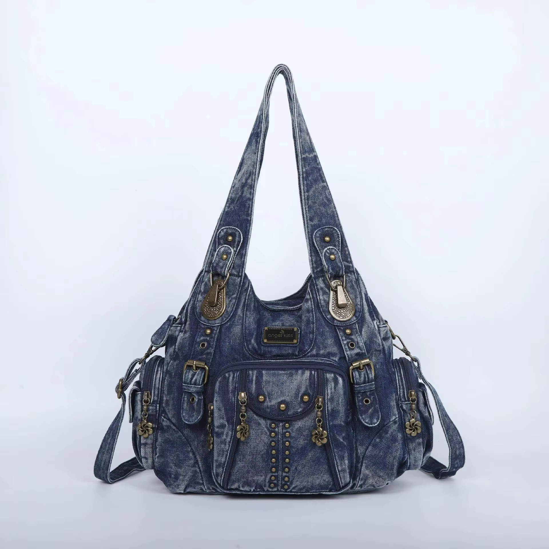 Sacs à main vintage pour femmes, sacs à bandoulière en cuir PU tendance, sacs à main de grande capac