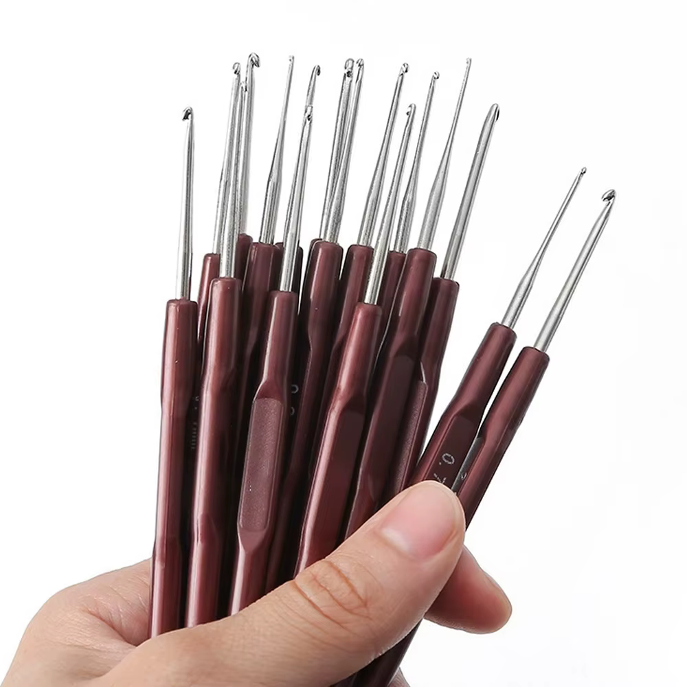 Crochets à tricoter pour dreadlocks, outils capillaires en métal et plastique, crochets de 0,5 mm, 0