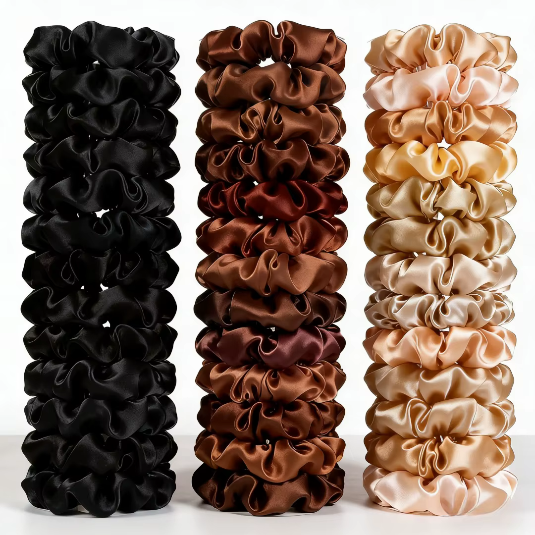 Chouchous en satin pour femmes, 1/30/60/100 pièces, 100 couleurs, petits couvre-chef de 6.5cm, acces