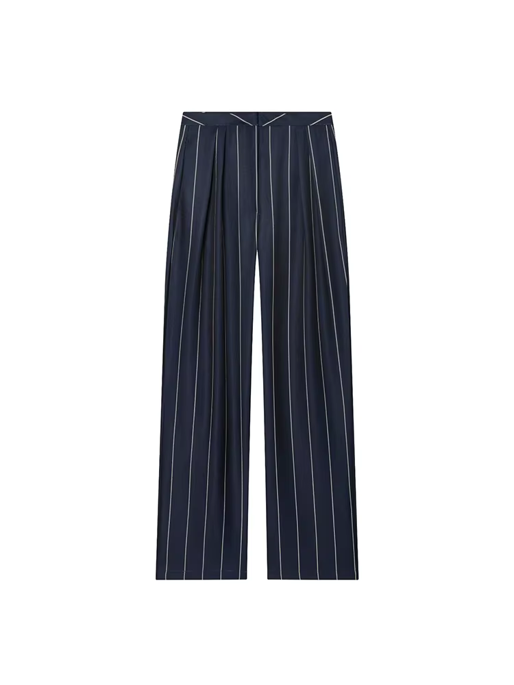 TFMLN Ensemble deux pièces élégant pour femme, pantalon à rayures imprimées, style décontracté et ch