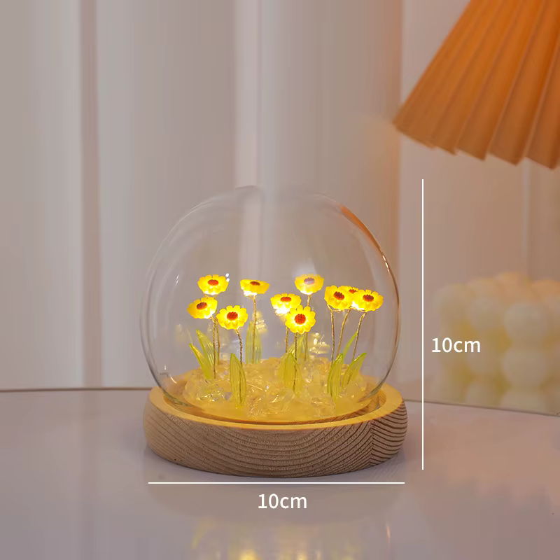 Veilleuse Tournesol Faite à la Main, Kit DIY, Cadeau de Festival et d'Anniversaire, Décoration de Bu