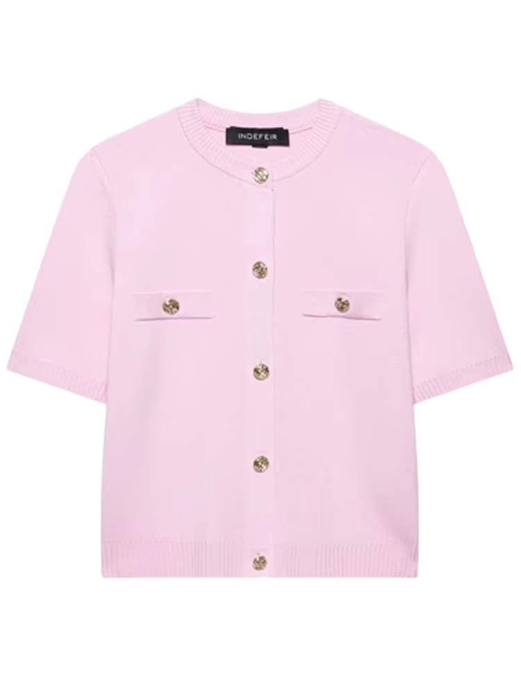 HXAO Cardigan femme tricots bouton dames à manches courtes tricot boléro femmes Tricot haut vêtement