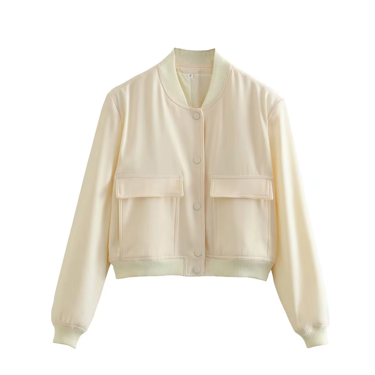 Willshela femmes mode solide Bomber vestes manteau avec poches col en v simple boutonnage manches lo