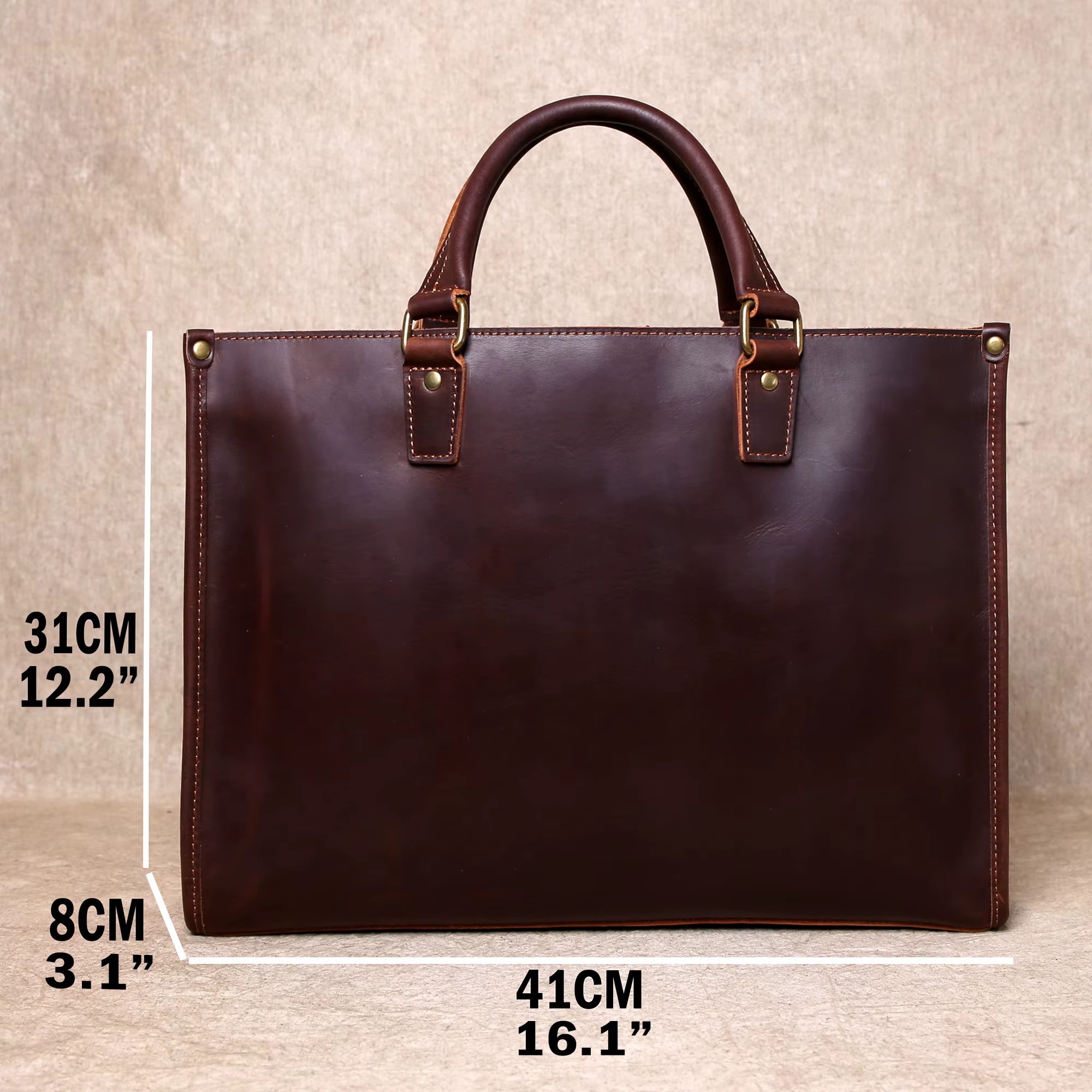 Baotou – sac à main en cuir pour hommes, Ultra-simple, de haute qualité, avec couche en cuir de vach