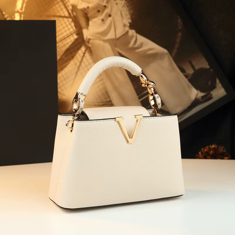 Sac à main en cuir pour femme, tendance, décontracté, classique, vintage, élégant, de créateur, haut