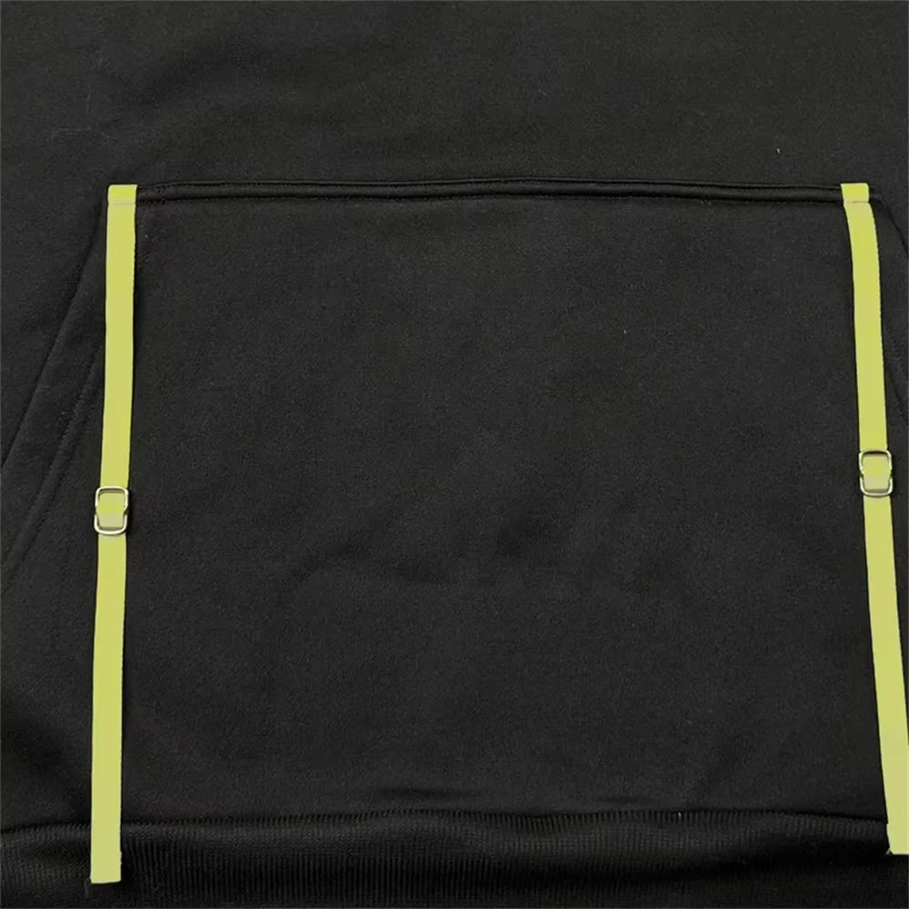 Sweat à capuche chaud pour hommes, Long, quotidien, extérieur, multi-poches, fermeture éclair, confo