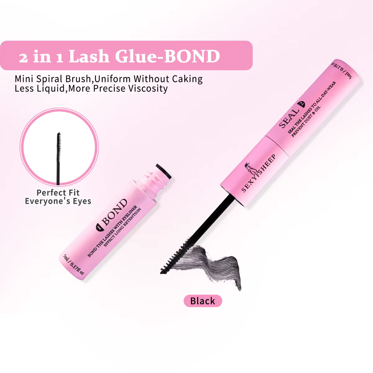 Kit d'extension de cils à faire soi-même, 200 pièces, grappe de cils individuelle, boucles D, mélang