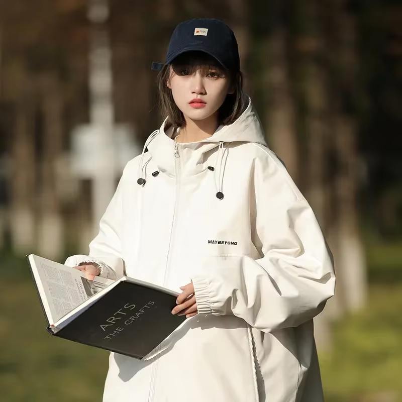 Automne femmes japonais Baseball coupe-vent vestes à manches longues unique manteau d'extérieur haut