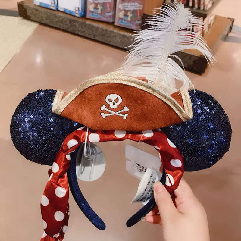 Bandeau princesse Disney Mickey oreille raiponce neige blanche, nœud à paillettes, cerceau pour chev