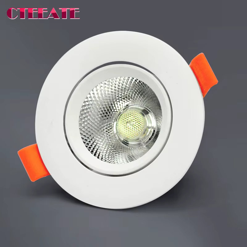Dimmable AC85V-265V 5W 7W 9W 12W 15W18W LED Downlights Epistar puce COB encastré plafonniers spots p