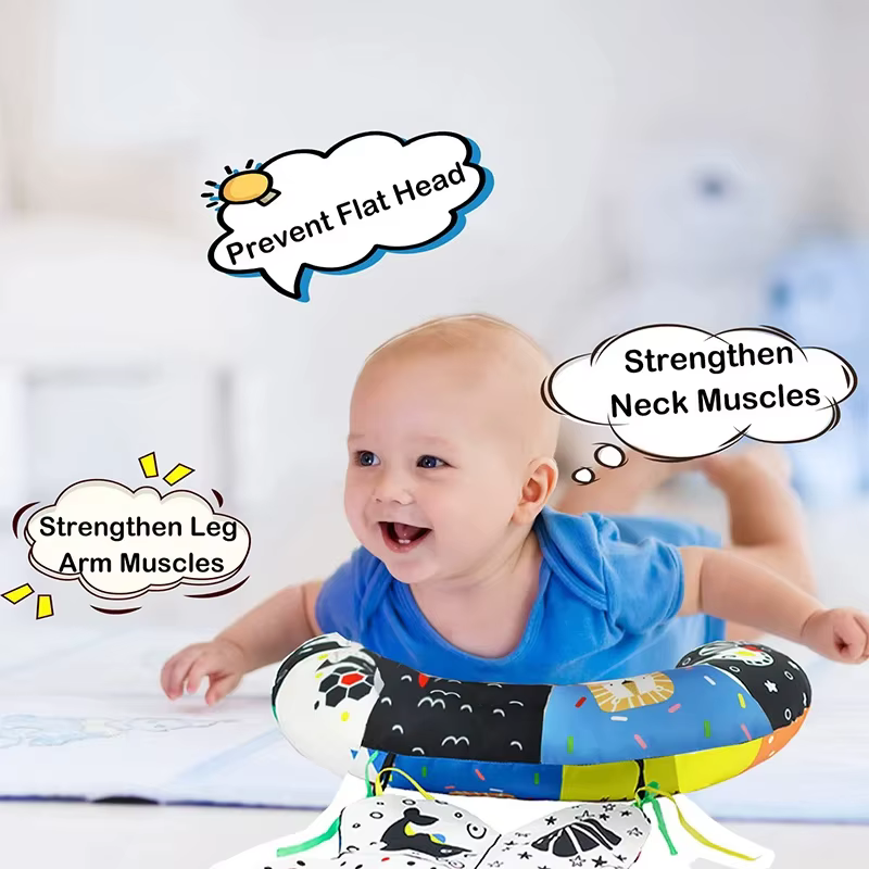 Jouets d'oreiller pour bébé, noir et blanc, contraste élevé, jouets Montessori pour bébés de 0 à 6 a
