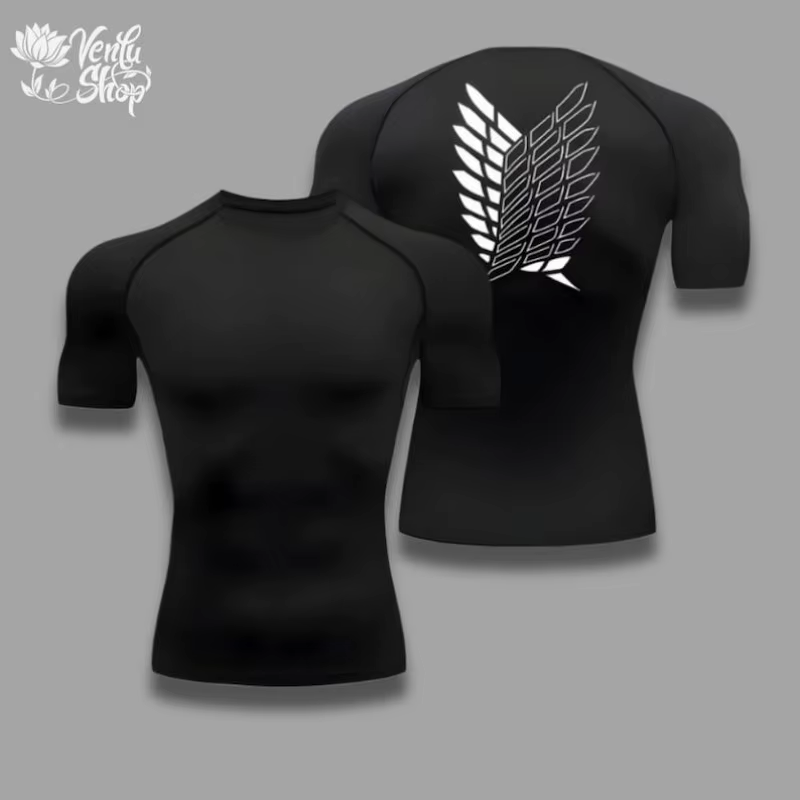 AOT, Levi Ackerman, Attack on Titan, Anime, Gym, Compresseur, Muscleshirt, Merch, Vêtements de Fitne