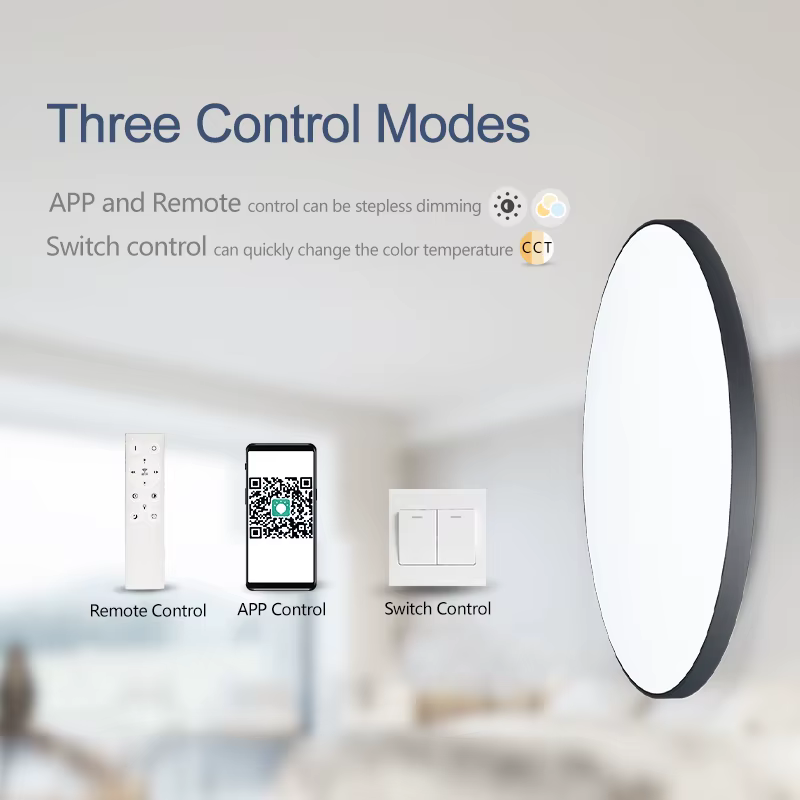 MARPOU plafonnier intelligent lampe à LED pour chambre grandes plafonniers lumières LED avec télécom