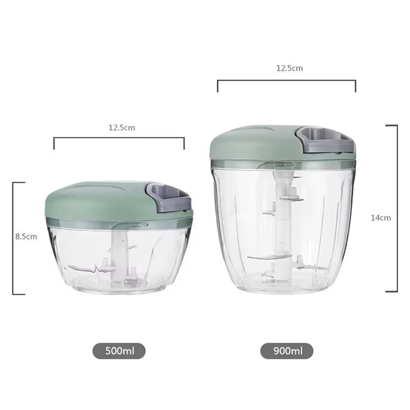 Hachoir à viande manuel 500/900ML, hachoir à ail rotatif, presse-ail, coupe-oignon et légumes, acces