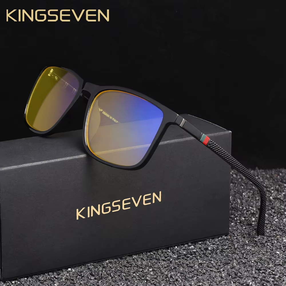 KINGSEVEN lunettes bloquant la lumière bleue hommes/femmes ordinateur Anti-rayon bleu lunettes lenti