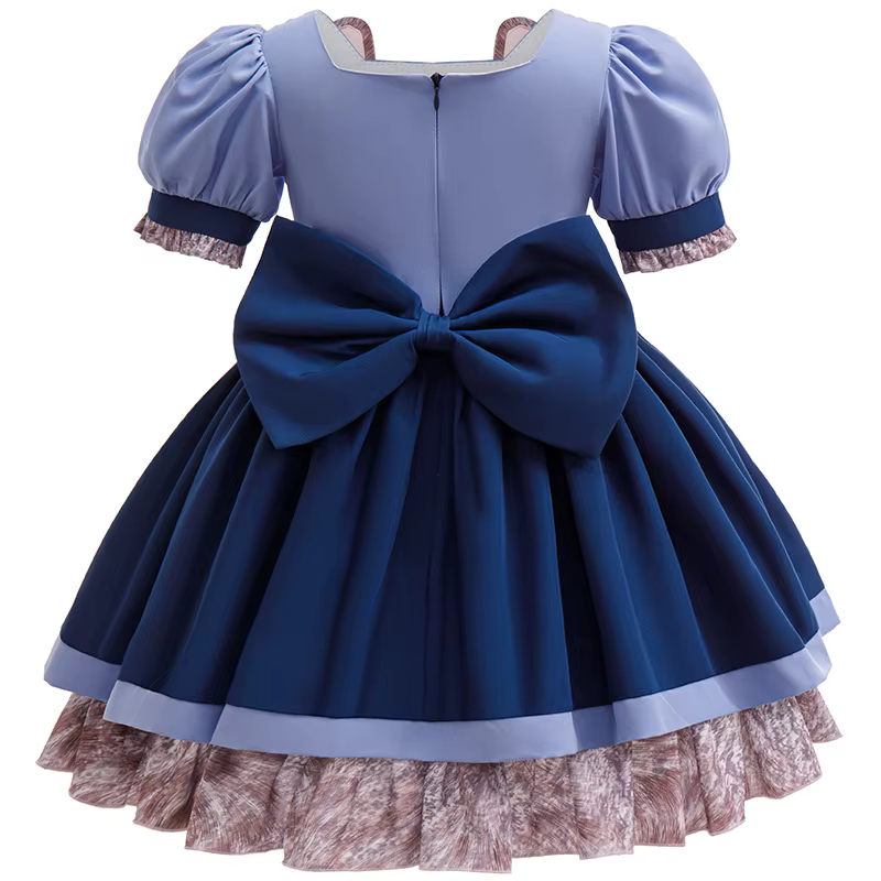 Costume Disney Zootopia 2 Judy Hopps pour filles, robe de lapin de police avec ceinture pour Hallowe