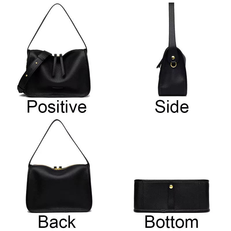 Sac à main de luxe en cuir souple pour femmes, fourre-tout, nouvelle marque, sac à bandoulière en cu