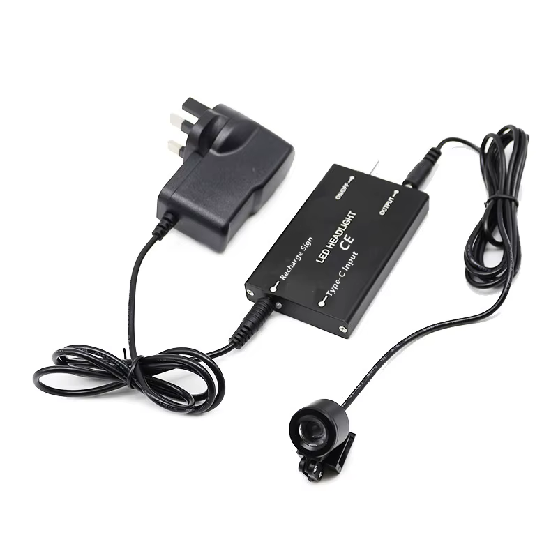 Lampe frontale 5W avec clip pour lunettes, projecteur LED professionnel pour loupe, lupas, jumelles,