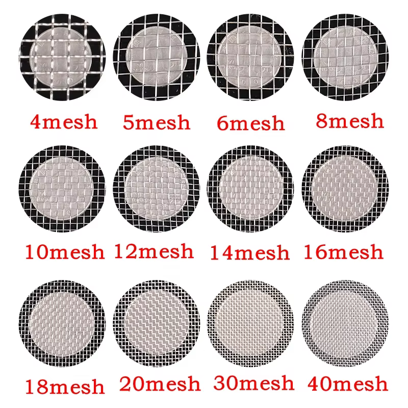 Filtre à mailles en acier inoxydable, 4-400 mailles 30x30cm, réparation frontale en métal, filtre à 