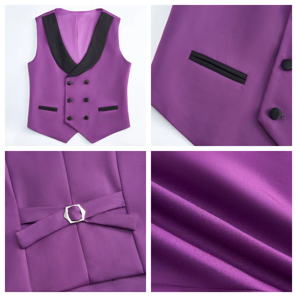 Ensemble de costume vintage 4 pièces pour garçons de 3 à 14 ans, ensemble de smoking formel pour enf