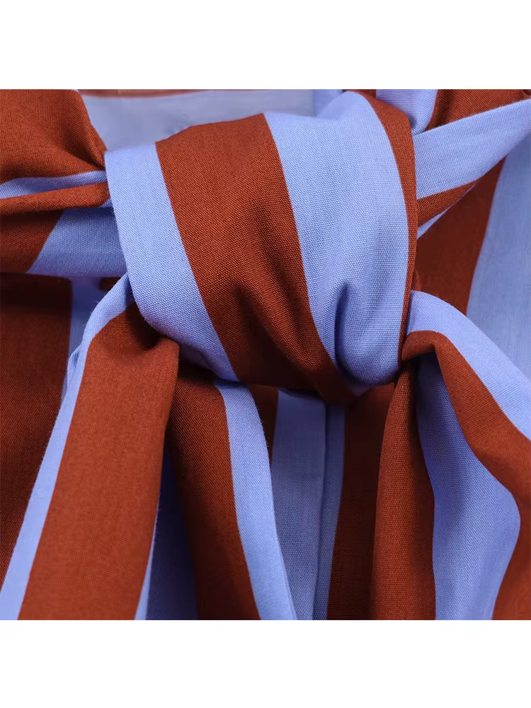 Chemisier rayé élégant à nœud papillon pour femme TFMLN, nouvelle collection printemps, chemise ampl