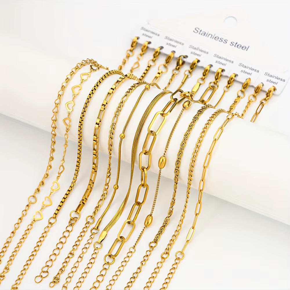 Ensemble de bracelets en acier inoxydable pour femmes, ensemble de bijoux élégant pour femmes, adapt