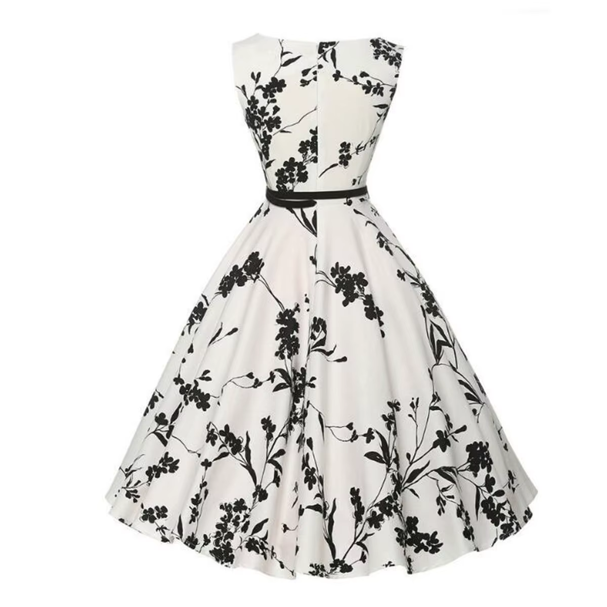 Robes d'été Robe vêtements Robe florale rétro Swing décontracté Vintage robes Rockabilly