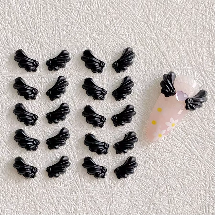 30 pièces blanc 3D acrylique ailes d'ange Nail Art breloques Kawaii accessoires pièces Manciure ongl