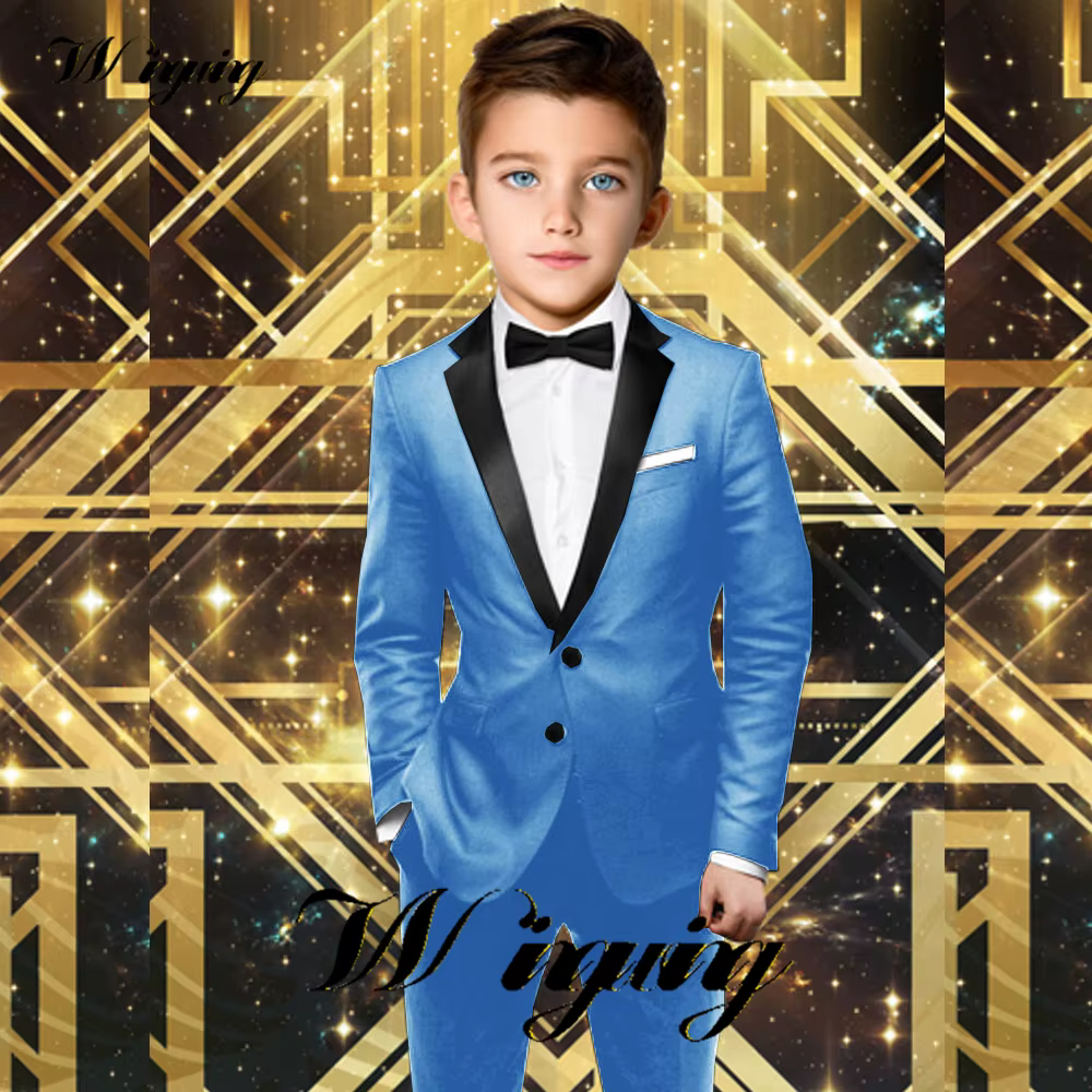 Ensemble 2 pièces veste et pantalon pour garçons, smoking de mariage pour enfants, coupe couvertes,