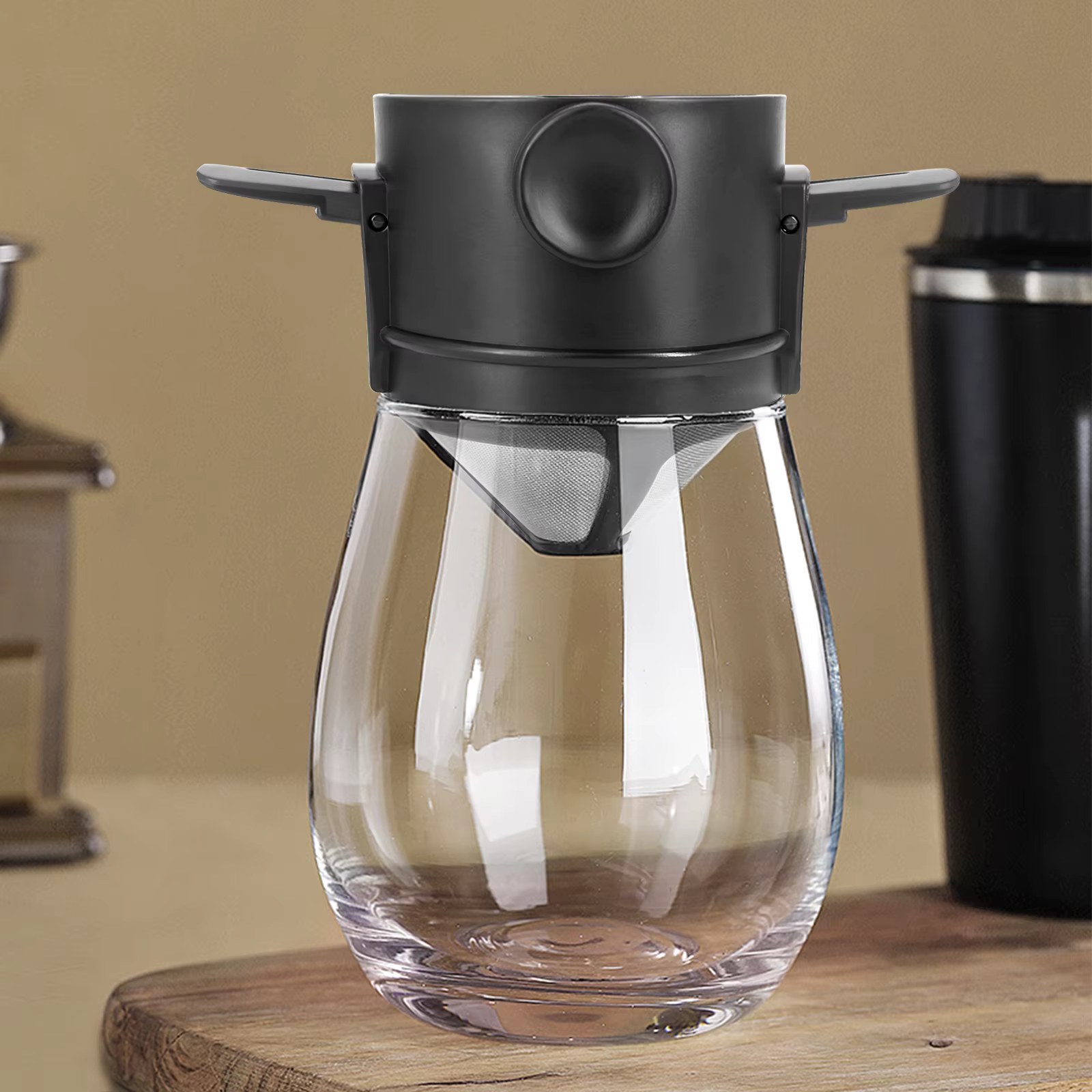 Cône de goutte à café pliable, infusé à la main, support en acier inoxydable, sans papier filtre, fi