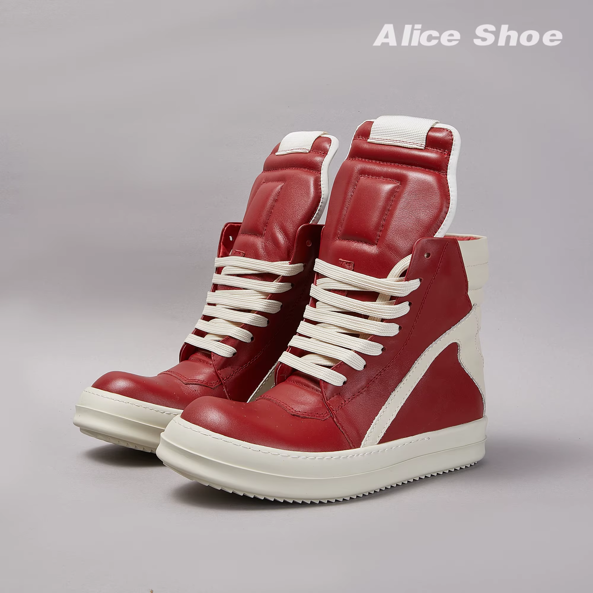 Marque hommes chaussure décontracté haut femmes Sneaker qualité rouge bottine Geobasket cuir fermetu