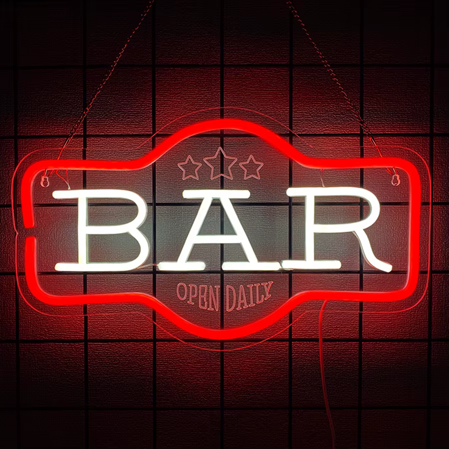 Enseigne au néon de la série Bar pour la décoration murale, lumière au néon Led pour grotte d'homme,