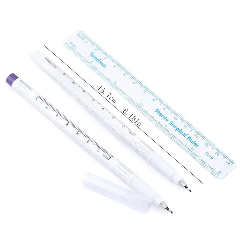 Stylo marqueur de peau stérile, outil d'extension de cils, marqueur à Point fixe, marqueur de positi