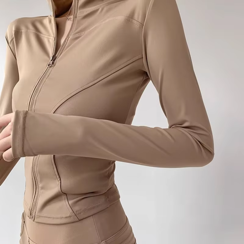 Sun – manteau de sport à séchage rapide pour femmes, veste de Yoga à manches longues avec fermeture