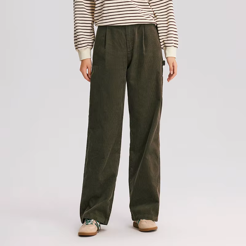Semir pantalons décontractés femmes velours côtelé coton pantalon à jambes larges 2025 nouveau hiver