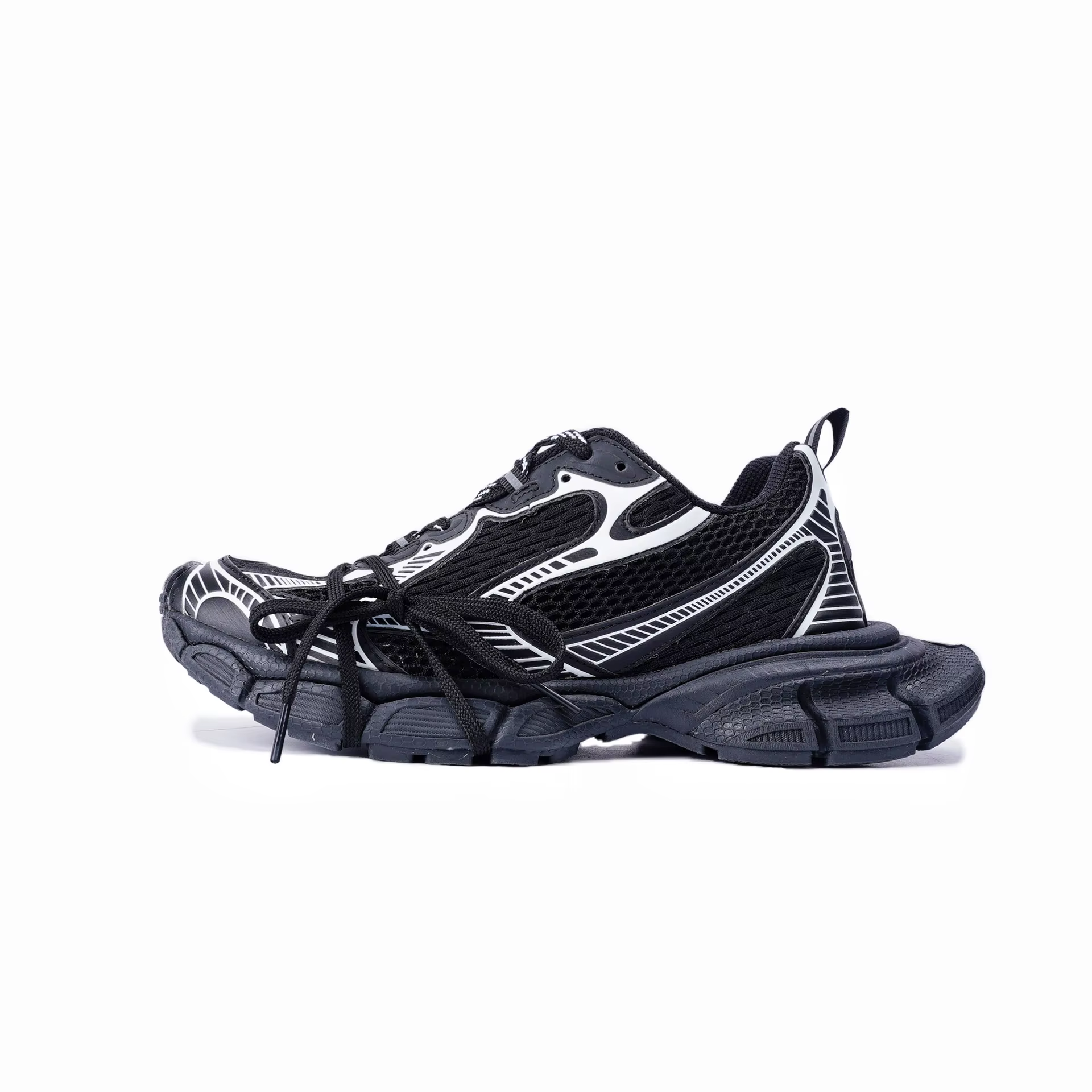 Chaussures de course rétro-futuristes pour l'extérieur, style Mech Vent, à semelle épaisse, pour hom