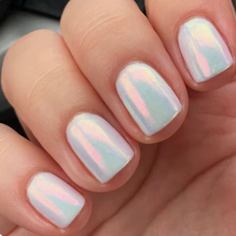 Faux ongles courts et carrés, couleur unie, Design rouge vin, à pression, simples, détachables, fini