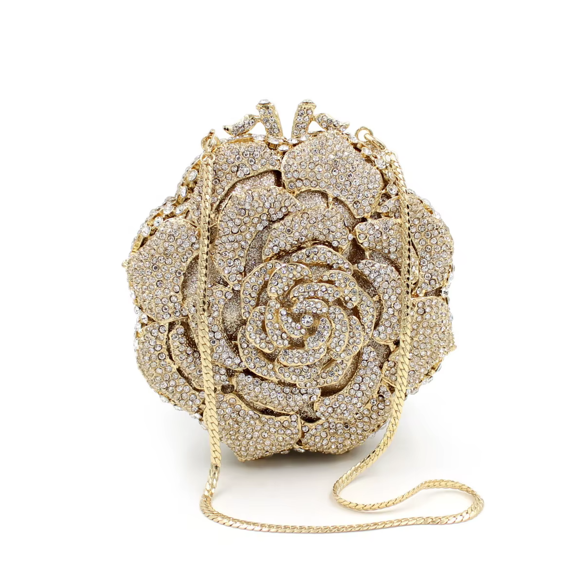 Élégant Rose mariage mariée sac à main strass sac femmes luxe brillant fête pochette sac à main conc
