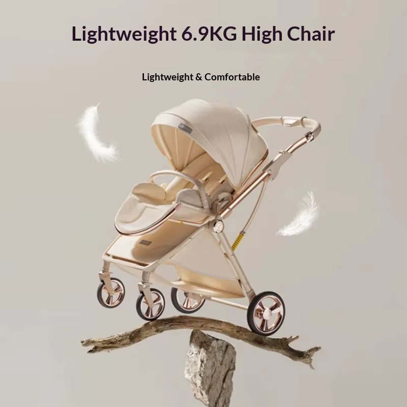 Poussette bébé 6,9 kg, position assise et couchée, de 0 à 3 ans, légère, pliable, haute position, 2